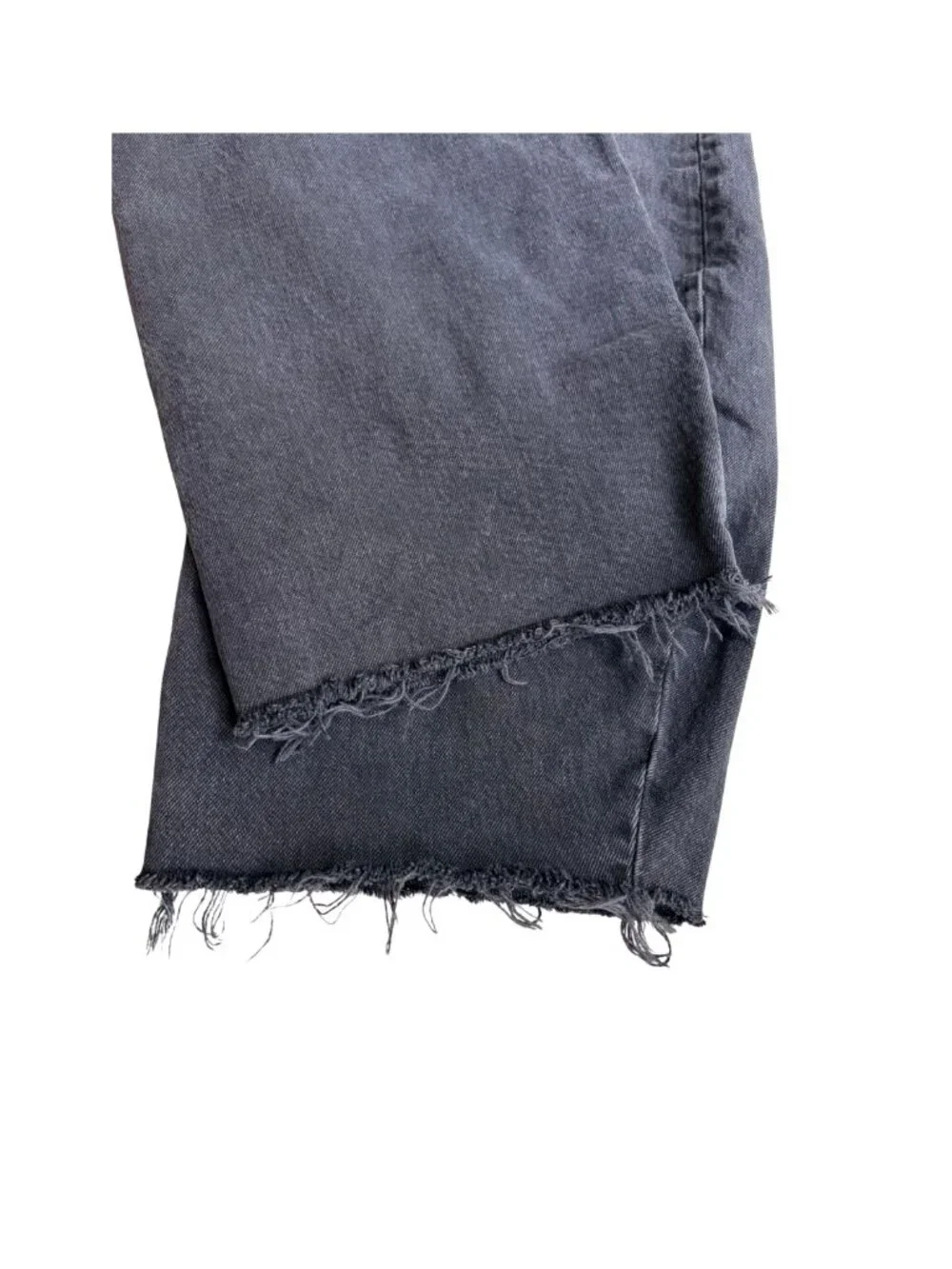 Frame's The Bubble Crop frayed high-rise barrel leg jeans size 28 - Picture 6 of 8